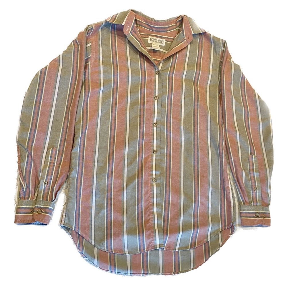 Vintage Lands’ End Women’s Striped Button Down